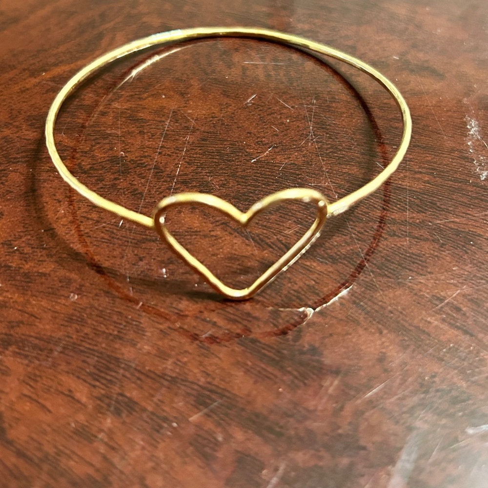 Trendy Boutique Gold Heart Brooch